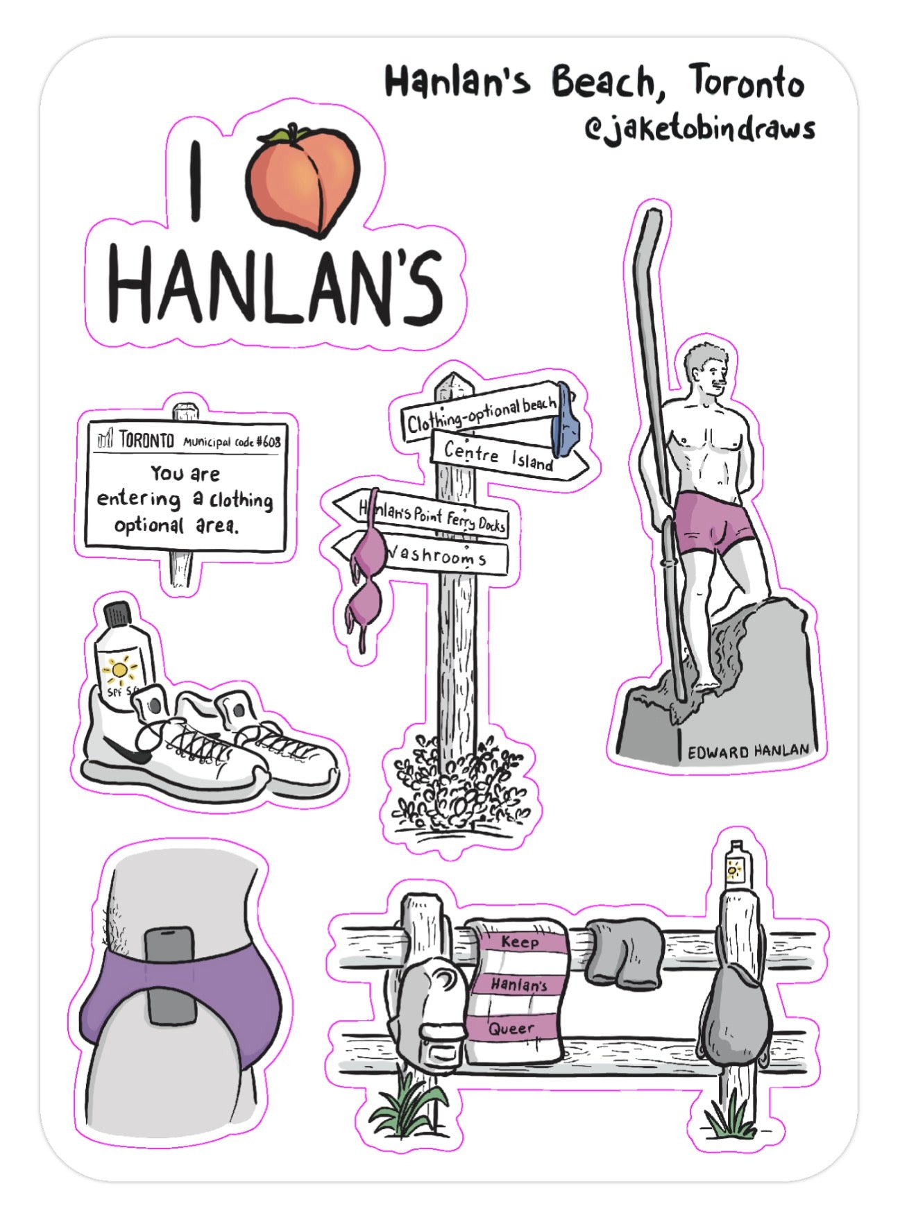 Hanlan’s Beach Sticker Sheet