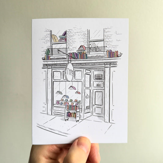 Type Books Greeting Card